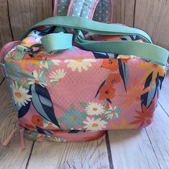 Matilda Jane Women’s Everything Packed Cooler Backpack Pink Blue Floral - Picture 10 of 13